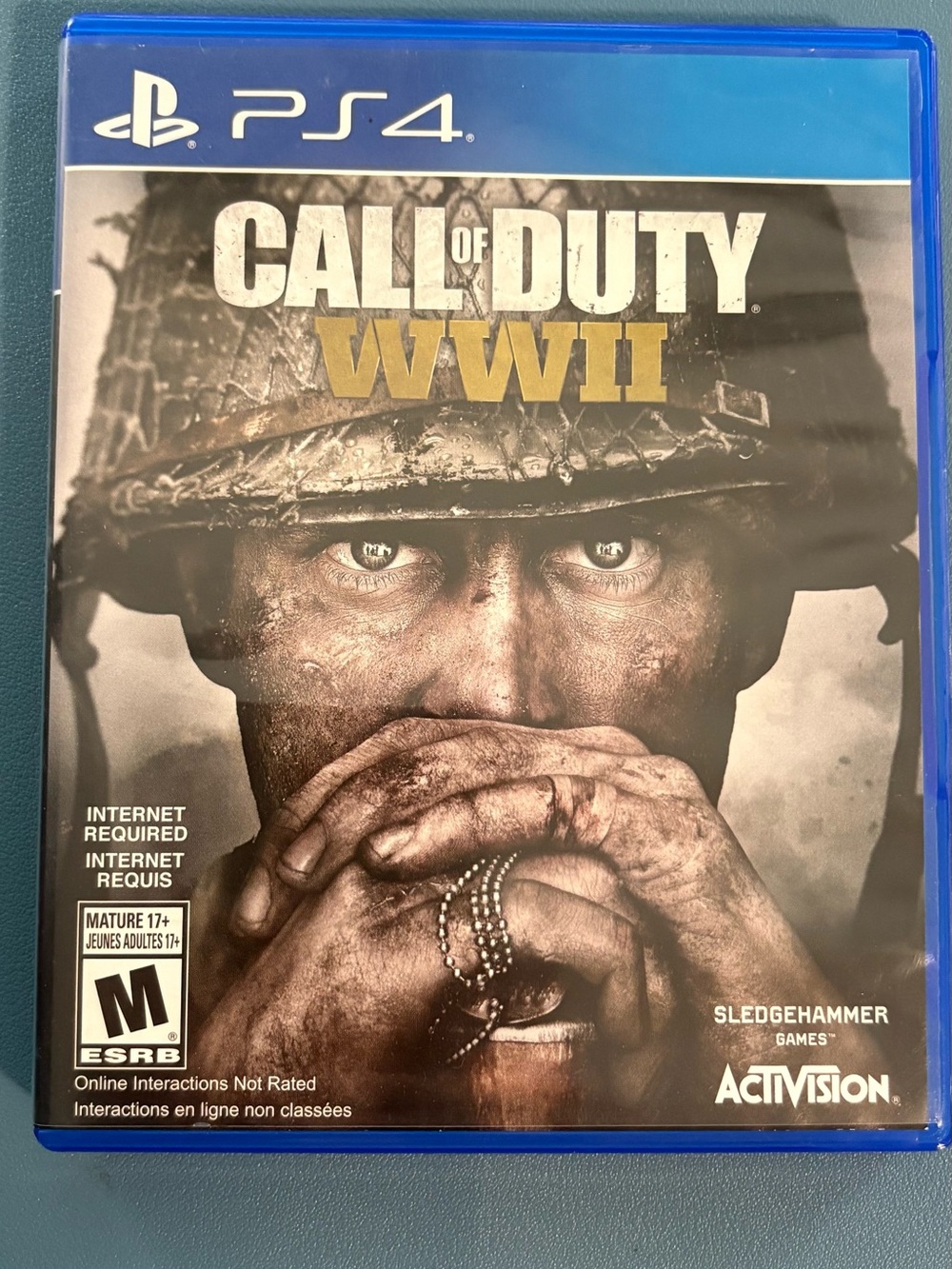 PlayStation 4 Call of Duty WWII - Black/Gray Game Disc